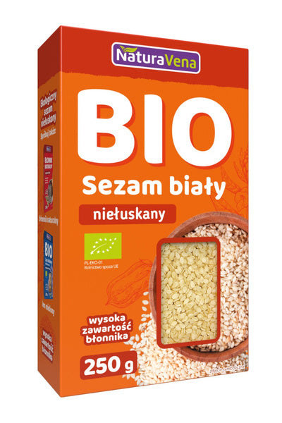 Sezam biały niełuskany 250 g - Naturavena (EKO)