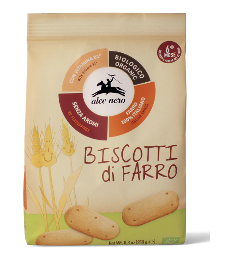 Ciastka z orkiszu z wit. B1 dla dzieci od 6 mcs. 250 g - Alce Nero (EKO)