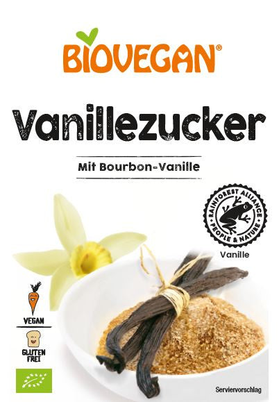 Cukier waniliowy z wanilią bourbon bezglutenowy 4 szt. 32 g - Biovegan (EKO)