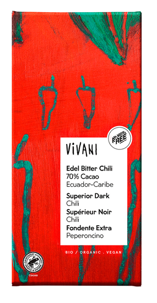 Czekolada gorzka z chili 100 g - Vivani (EKO)