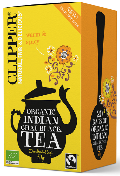 Herbata czarna chai z cynamonem i goździkami fair trade 20 szt.  50 g - Clipper (EKO)