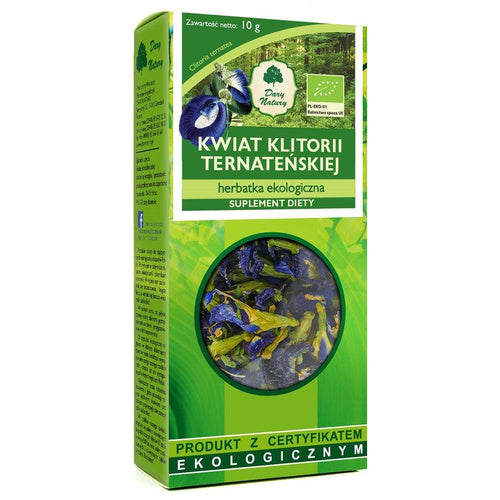 Herbatka kwiat klitorii ternateńskiej 10 g - Dary Natury (EKO)