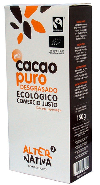 Kakao w proszku fair trade bezglutenowe 150 g - Alternativa (EKO)