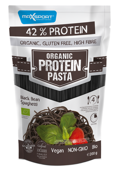 Makaron proteinowy spaghetti z fasoli czarnej bezglutenowy 200 g - Maxsport (EKO)