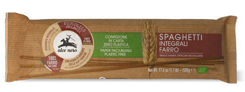 Makaron spaghetti z płaskurki razowy 500 g - Alce Nero (EKO)