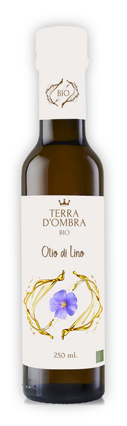 Olej lniany tłoczony na zimno 250 ml - Terra D'Ombra (EKO)