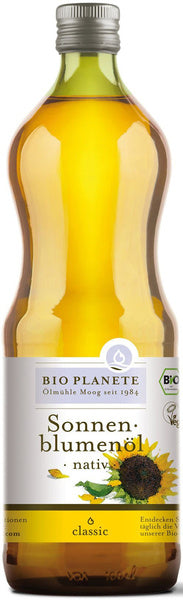 Olej słonecznikowy tłoczony na zimno 1 l - Bio Planete (EKO)