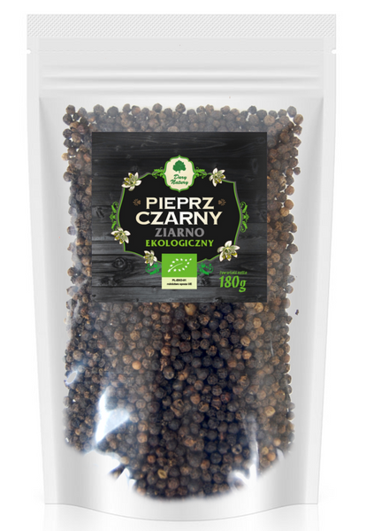 Pieprz czarny ziarnisty 180 g - Dary Natury (EKO)