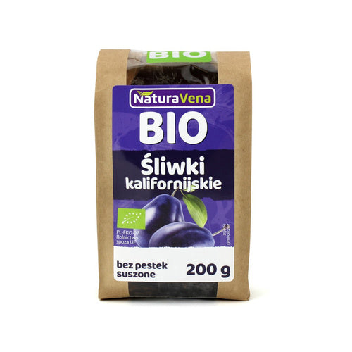 Śliwki kalifornijskie suszone bezglutenowe 200 g - Naturavena (EKO)