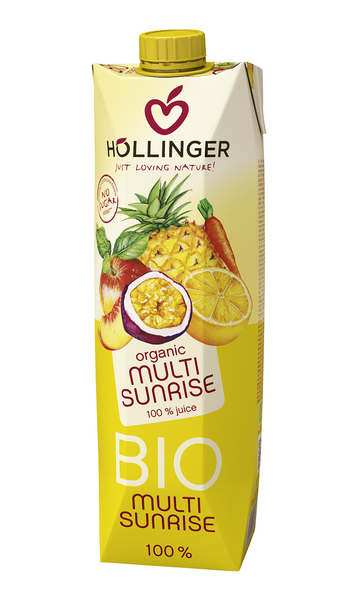 Sok wieloowocowy z sokiem z marchwi multi sunrise 1 l - Hollinger (EKO)
