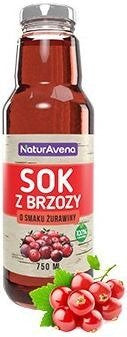 Sok z brzozy z żurawiną 750 ml - Naturavena