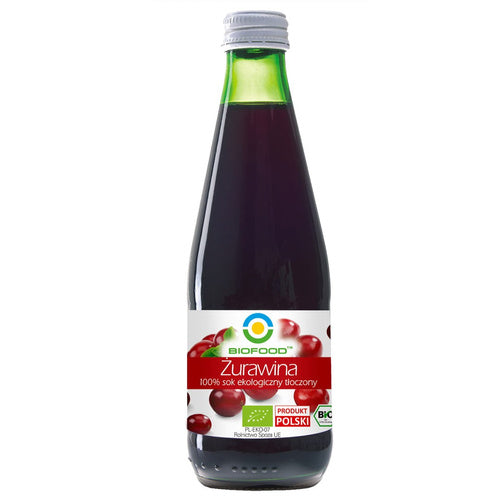 Sok z żurawiny NFC bezglutenowy 300 ml - Bio Food (EKO)
